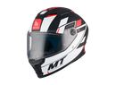 Каска MT STINGER 2 ZIVZE B5 MATT BLACK/WHITE/RED - Avtozona