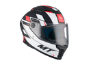 Каска MT STINGER 2 ZIVZE B5 MATT BLACK/WHITE/RED - Avtozona