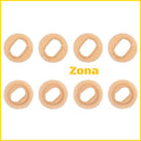 Пластмасови щипки за закрепяне на стелки към пода - елипсовидни - бежови - 4бр. - Avtozona