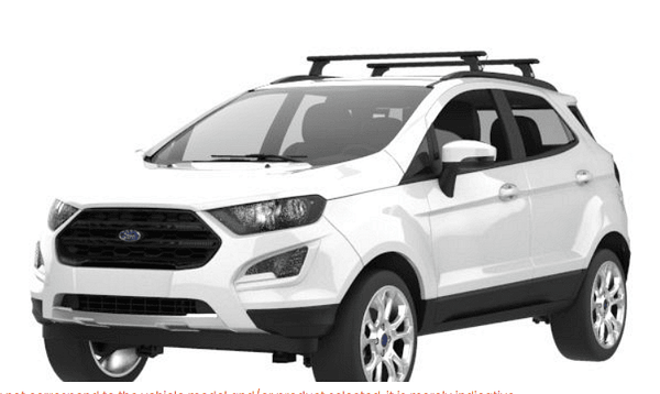 Напречни греди CRUZ Airo Dark за Ford EcoSport (2013+) с плътно вградени надлъжни греди – черни, алуминиеви