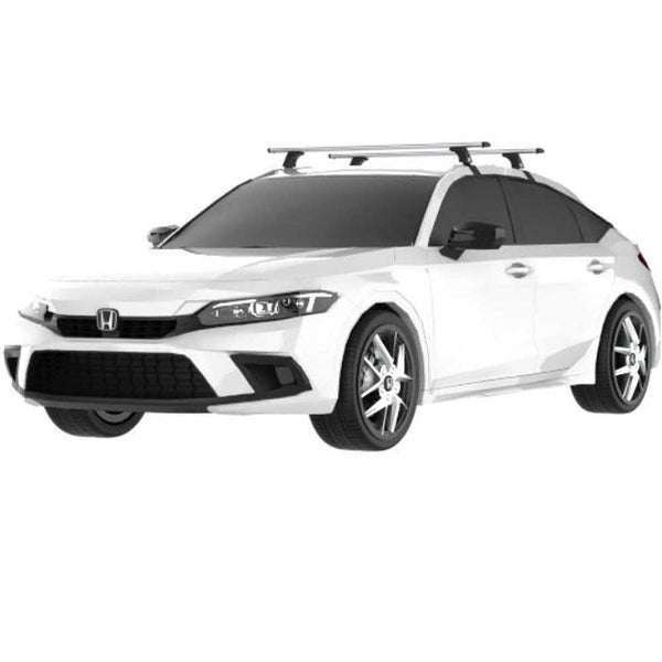 Напречни греди CRUZ Airo T за Honda Civic Хечбек (2022+) – алуминиеви, аеродинамични, сиви