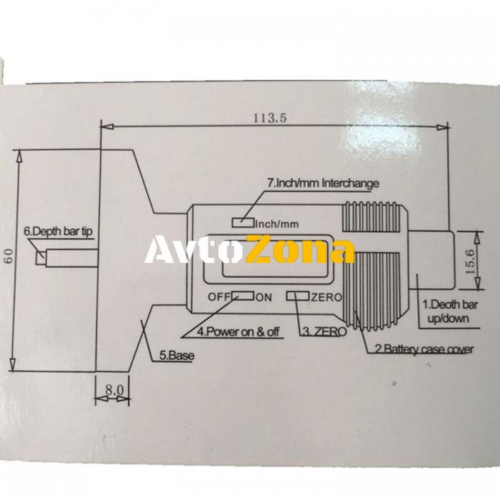 Дълбокомер за гуми - Avtozona