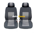 1 + 1 ЛУКС ПРЕМИУМ УНИВЕРСАЛНИ КАЛЪФИ ТАПИЦЕРИЯ ЗА ПРЕДНИ СЕДАЛКИ ЗА АВТОМОБИЛ БУС ДЖИП ЦВЯТ СИВО-ЧЕРНО - Avtozona