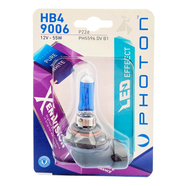 1 брой халогенна крушка HB4 ХБ4 9006 12V 55W P22d bqla светлина Xen Vision в блистер Photon - Avtozona