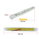 1 брой ЛЕД LED Бял Диоден Маркер Габарит Токос със 12 светодиода за камион ремарке бус ван каравана платформа 12V - Avtozona