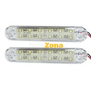 1 брой ЛЕД LED Бял Диоден Маркер Габарит Токос със 12 светодиода за камион ремарке бус ван каравана платформа 12V - Avtozona