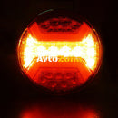 1 Брой LED Лед Диоден Стоп Тип Хамбургер Неон Ефект Ø12cm 112mm 12V-24V За Камион Ремарке Бус Каравана Кемпер,Ван - Avtozona