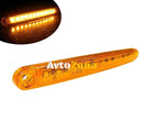 1 брой ЛЕД LED Оранжев Жълт Диоден Маркер Габарит Токос със 12 светодиода за камион ремарке бус ван каравана платформа 24V - Avtozona