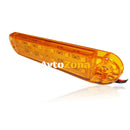 1 брой ЛЕД LED Оранжев Жълт Диоден Маркер Габарит Токос със 12 светодиода за камион ремарке бус ван каравана платформа 24V - Avtozona