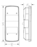 1 брой Десен Стоп Задна светлина 12V -24V с 5 функции подходяща за Бус Камион Тир Ремарке Караванa - Avtozona