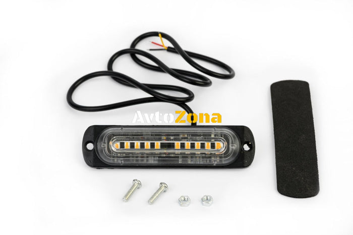 10 LED Аварийна Лампа За Пътна Помощ Жълта Блиц Мигаща Светлина 12V - Avtozona