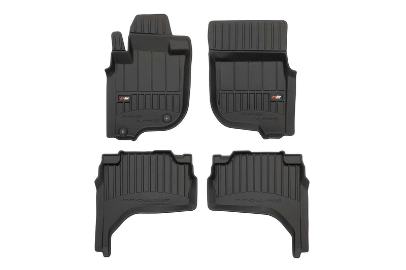 3D Гумени стелки Frogum за Mitsubishi L200 (2019+), 4 части, черни