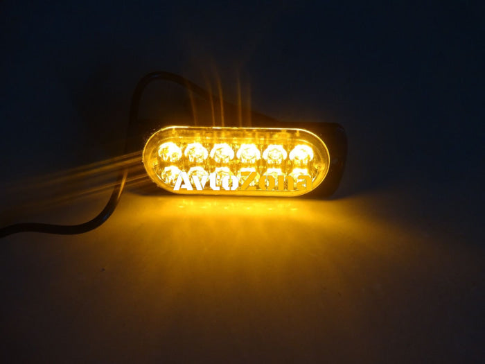 12 LED ЛЕД Аварийна Лампа За Пътна Помощ Жълта Блиц Светлина Мигаща! - Avtozona