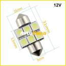 Диодна крушка - 31мм 2бр/к-т - Avtozona