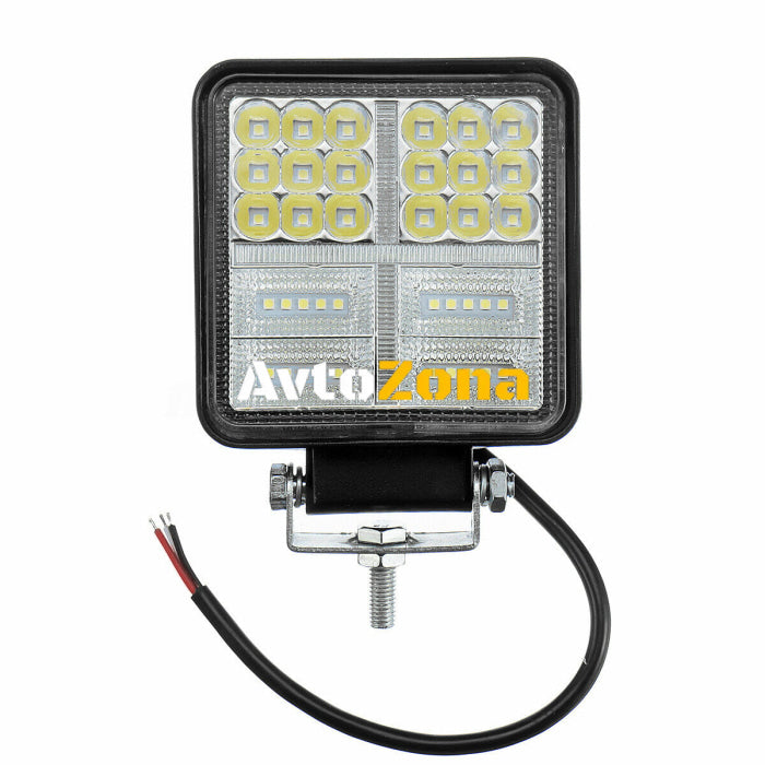 162W LED Диоден Фар Работна Бяла Жълта Светлина Габарит Мъгла Лампа 12V 24V - Avtozona