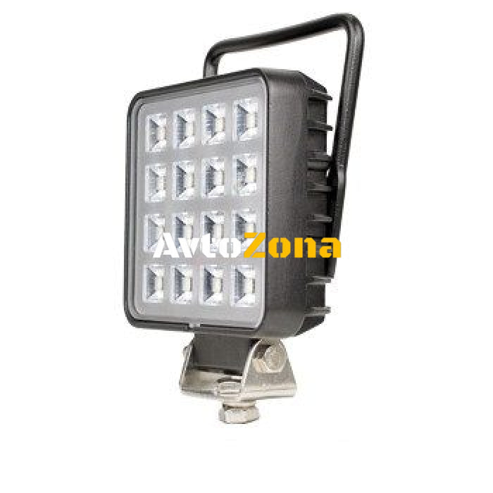 16W 1380lm LED ЛЕД Диоден Фар Работна Лампа Прожектор С Дръжка и Ключ - Avtozona