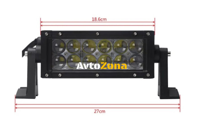 18.5 См 36W Мощен 4D 4Д Led Bar Лед Диоден Бар Прожектор 12V 24V 2520 Лумена - Avtozona