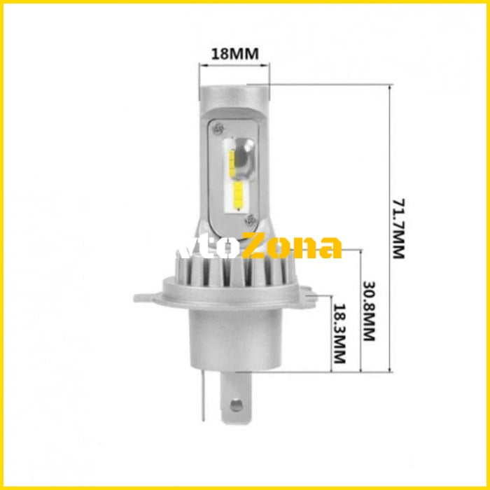 Диодни крушки 3900 H4 - 13w 1500lm 2бр/к-т - Avtozona