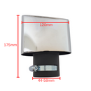 Οβάλ χρωμιωμένο άκρο εξάτμισης