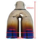 HKS Διπλή απόληξη σιγαστήρα - Στρογγυλή, χρωματιστή