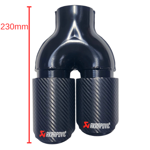 Akrapovic διπλή απόληξη εξάτμισης - Carbon (2x76 mm)