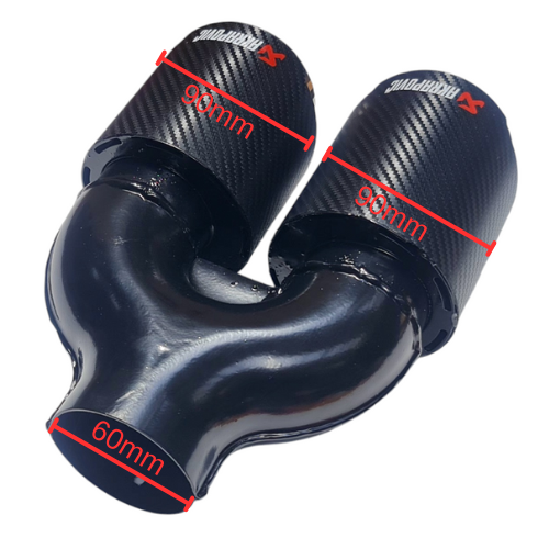 Akrapovic διπλή απόληξη εξάτμισης - Carbon (2x90mm)