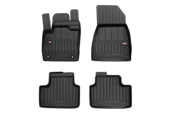 3D Гумени стелки Frogum за Volvo C40 Recharge (2021+), 4 части, черни