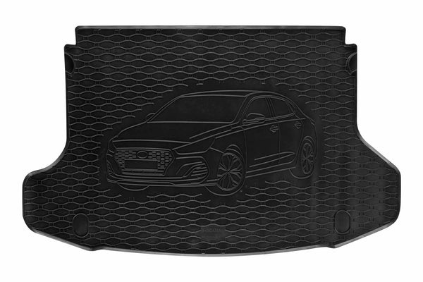 Гумена стелка Rigum за багажник за Hyundai i30 Fastback (2018+) с 3D щампа на автомобила