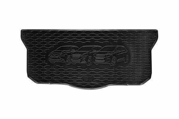 Гумена стелка за багажник Rigum за Citroen C1, Peugeot 108, Toyota Aygo (2014+г.) – с 3D щампа, черна