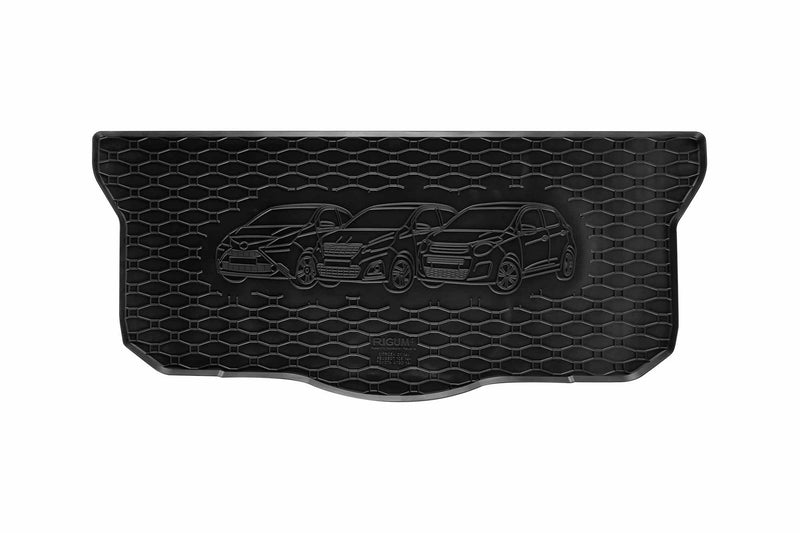 Гумена стелка за багажник Rigum за Citroen C1, Peugeot 108, Toyota Aygo (2014+г.) – с 3D щампа, черна