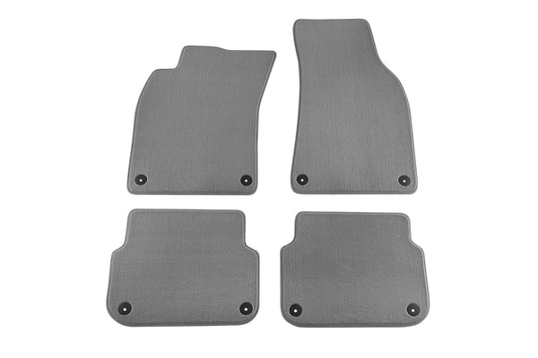 Мокетни стелки Petex за Audi A6 седан/комби (2004–2006), 4 части, сиви, Comet, захват B01E8