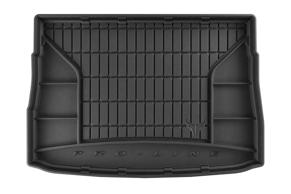 Гумена стелка за багажник Frogum за VW Golf VIII хечбек (2019 +) в горно положение на багажника с резервна гума и странични джобове