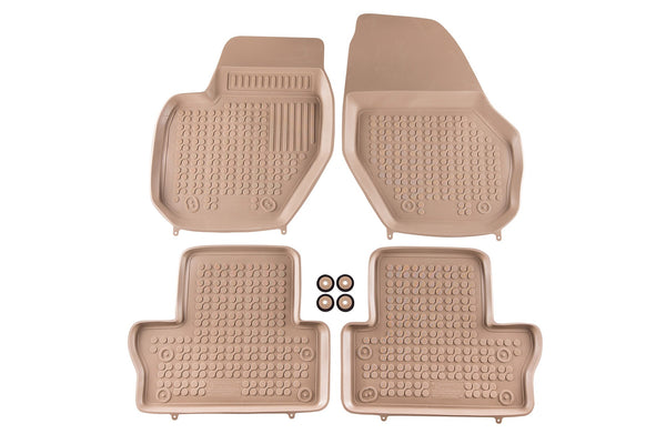 Гумени стелки Rezaw-Plast за Volvo XC60 (2008–2017) – 4 части, бежови