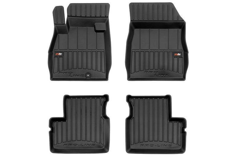 3D Гумени стелки Frogum за Nissan Micra K14 (2016 +), 4 части, черни