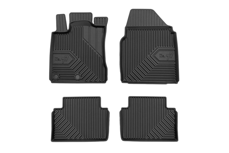 2.5D Гумени стелки Frogum №77 за Nissan Qashqai (2006–2013) без Tekna, 4 части, черни