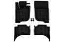 Гумени стелки Rezaw-Plast за Mitsubishi L200 V (2019+), двойна кабина, автоматична скоростна кутия 4x4 AWD, 4 части, черни
