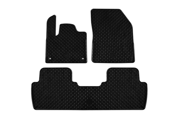 Гумени стелки Gumarny Zubri за Peugeot 5008 (2017+), 3 части, черни