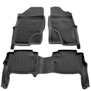 3D гумени стелки Stingray за Nissan Navara D40 (2005+), десен волан, 3 части, черни
