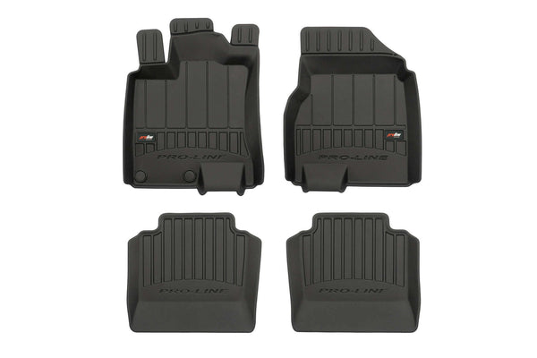 3D Гумени стелки Frogum за Nissan Qashqai I +2 (2006–2013), 4 части, черни