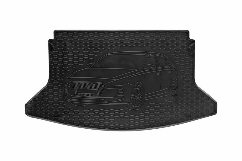 Гумена стелка Rigum за багажник за Hyundai i30 хечбек (2017+) с 3D щампа на автомобил