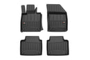 3D Гумени стелки Frogum за Volvo V90 (2016+) – 4 части, черни