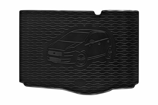 Гумена стелка за багажник Rigum за Fiat Grande Punto (2005-2012) с щампа на автомобила, черна