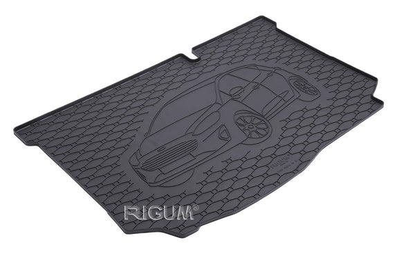 Гумена стелка за багажник Rigum за Ford Fiesta хечбек (2017+) с 3D щампа на автомобила