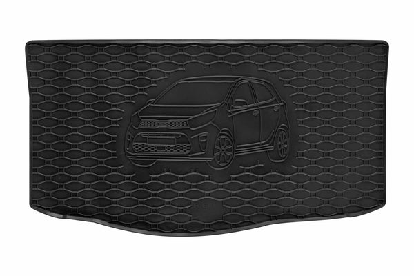Гумена стелка за багажник Rigum за Kia Picanto (2017+) с щампа на автомобила