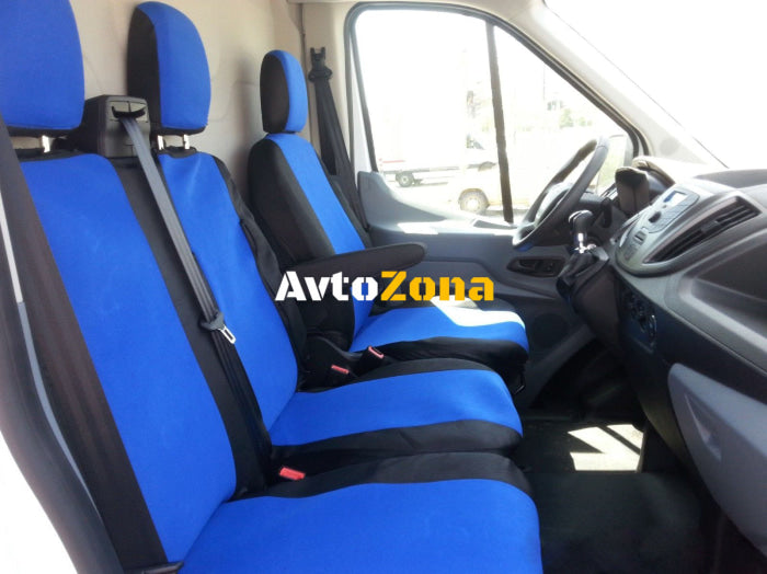 2 + 1 комплект калъфи / тапицерия - специално ушити за Ford Transit 2013 + - пасват