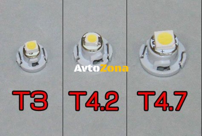 Лед крушки тип T4.2 2W син - Avtozona