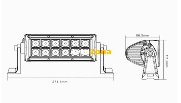 20 См Мощен LED бар 36W 12 LED 12V 24V АТВ За Джип 4х4 Offroad Камион - Avtozona