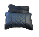 Авто възглавници за врат – 2 броя черни със син шев - Avtozona