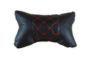 Авто възглавници за врат – 2 броя черни с червен шев - Avtozona