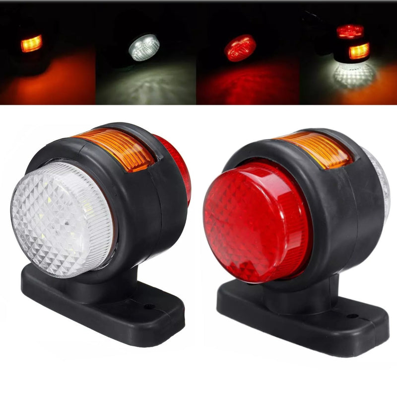 Σετ 2 φώτων σήμανσης LED tocosi κέρατο 12V-24V με τρία φώτα λευκό-κίτρινο-κόκκινο